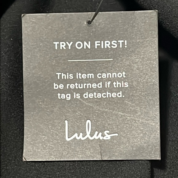 NWT LuLus Black Wonder Whirl Black Twist Back V-neck Skater Dress Women's Size S - Picture 12 of 16